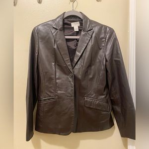LOFT Leather Blazer Jacket